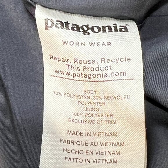 Patagonia Los Gatos Full Zip Deep Pile‎ Fleece Sherpa Jacket Womens Medium Blue - Picture 2 of 9